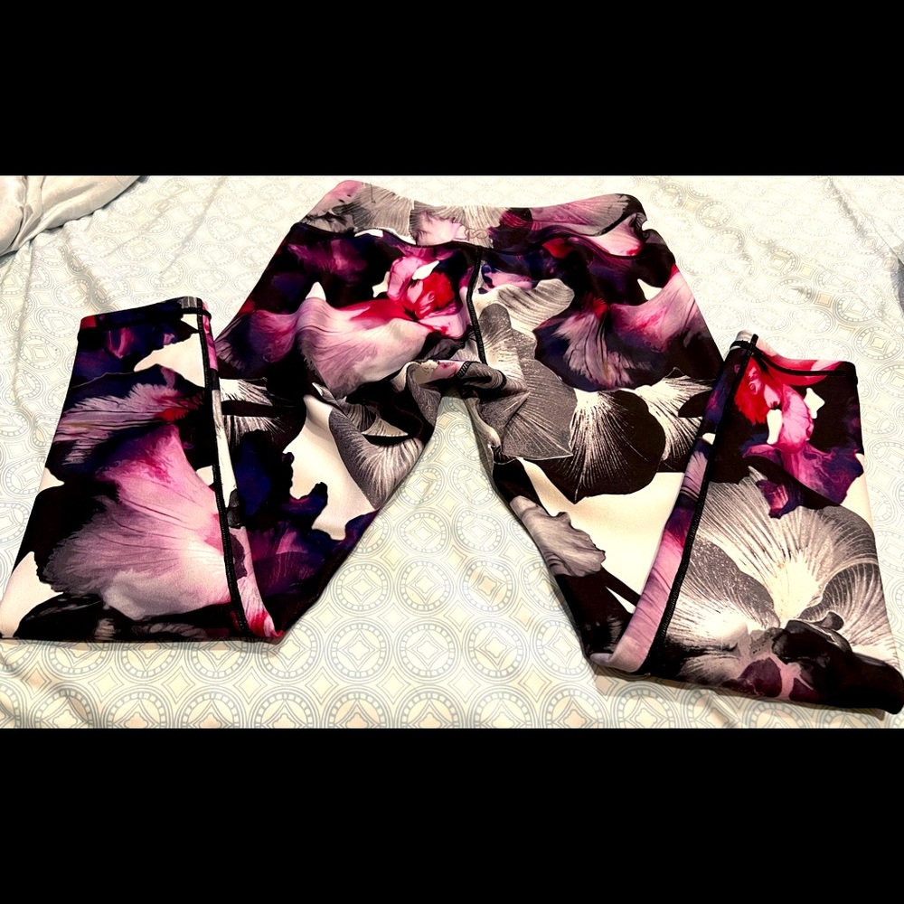 Calia Floral Crop Tights Size Small